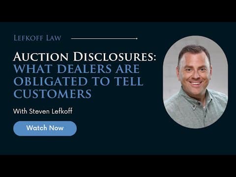 Georgia Car Law: Auction Disclosures and Announcements